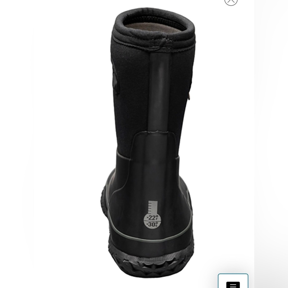📌SOLD📌 BOGS KIDS GRASP BLACK PULL-ON INSULATED RAIN / SNOW BOOTS🆕 - Picture 4 of 6